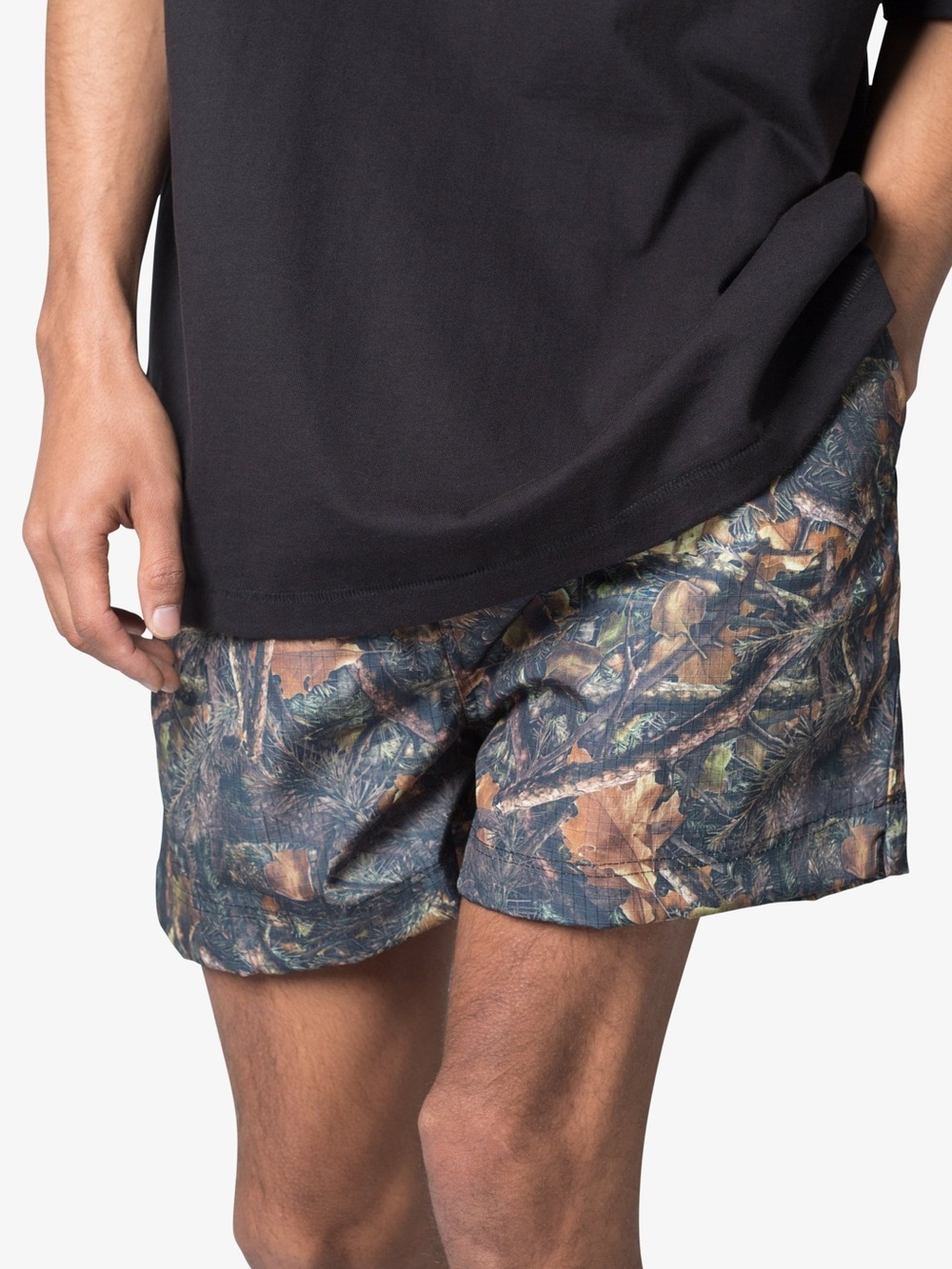 MNML Hunter Camo Summer Shorts | Size M | Orange Drawcord | Gorpcore